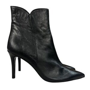Fabio Rusconi Black Soft Leather Ankle‎ Heeled Boots Womens Size EU 36 US 6